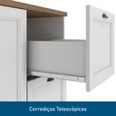 Ver imagem 7 de Balcão de Cozinha para Pia 2 Portas 2 Gavetas 120cm sem Tampo Unna Yescasa Branco