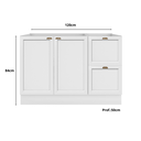 Ver imagem 5 de Balcão de Cozinha 120cm 2 Portas 2 Gavetas sem Tampo Unna Yescasa