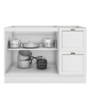 Ver imagem 5 de Balcão de Cozinha para Pia 2 Portas 2 Gavetas 120cm sem Tampo Unna Yescasa Branco