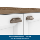 Ver mais imagens de Balcão de Cozinha para Pia 2 Portas 2 Gavetas 120cm sem Tampo Unna Yescasa Branco