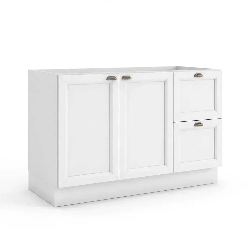 Ver imagem 3 de Balcão de Cozinha para Pia 2 Portas 2 Gavetas 120cm sem Tampo Unna Yescasa Branco