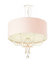 Ver imagem 1 de Lustre Pendente Infantil Laço Cúpula Rosa Bebê 50x15 3e27