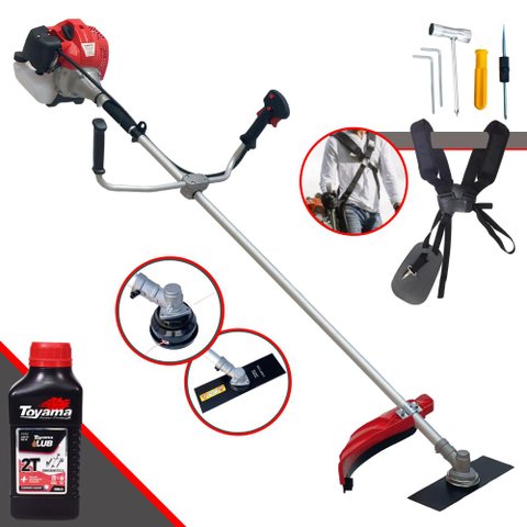 Roçadeira Anmax Cg430p-tb À Gasolina 43cc 2hp de Potência 9.000rpm + Óleo Toyama 2 Tempos