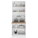 Ver imagem 5 de Cristaleira Dupla 4 Portas com Vidro Estilo Americana 213x70 Unna Yescasa Branco