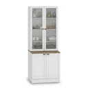 Ver imagem 3 de Cristaleira Dupla 4 Portas com Vidro Estilo Americana 213x70 Unna Yescasa Branco