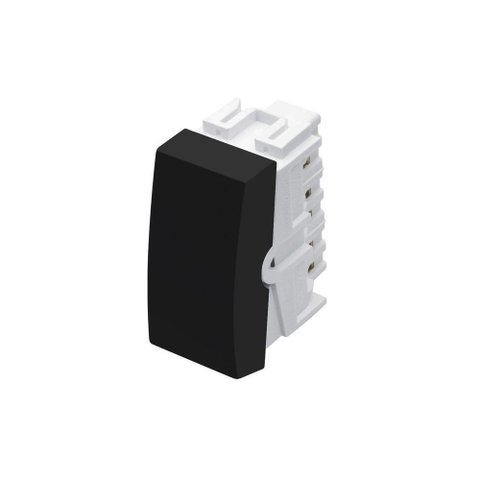 Módulo Interruptor Intermediário Fame Habitat Black 16a Preto