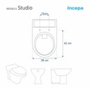 Ver imagem 5 de Assento Sanitário Studio Cinza Platina para Vaso Incepa