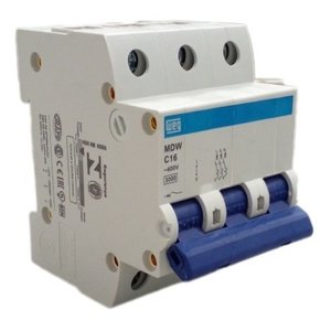 Disjuntor Tripolar 10a,16a,25a,32a,40a,63a Weg Curva C - 16a