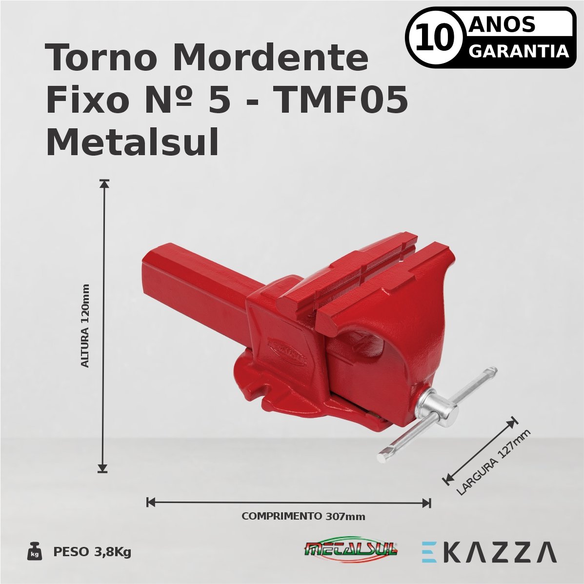 Torno Mordente Fixo Nº5 Tmf05 - Metalsul - 4