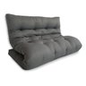 Futon 02 Lugares Slim 128x188x10cm - Cor Cinza - 1