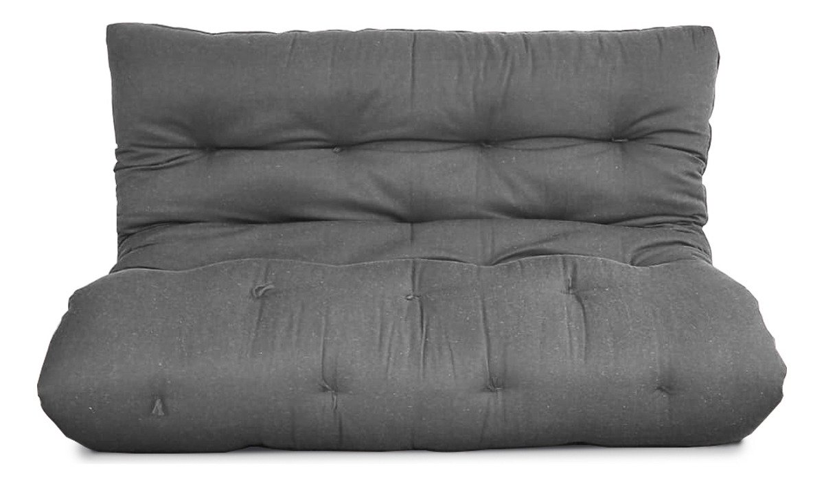 Futon 02 Lugares Slim 128x188x10cm - Cor Cinza - 3