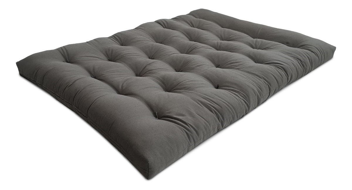 Futon 02 Lugares Slim 128x188x10cm - Cor Cinza - 2