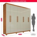 Ver imagem 6 de Guarda-roupa Casal 100% Mdf 8 Portas e 4 Gavetas Heros - Tudo de Móveis Cinamomo/off