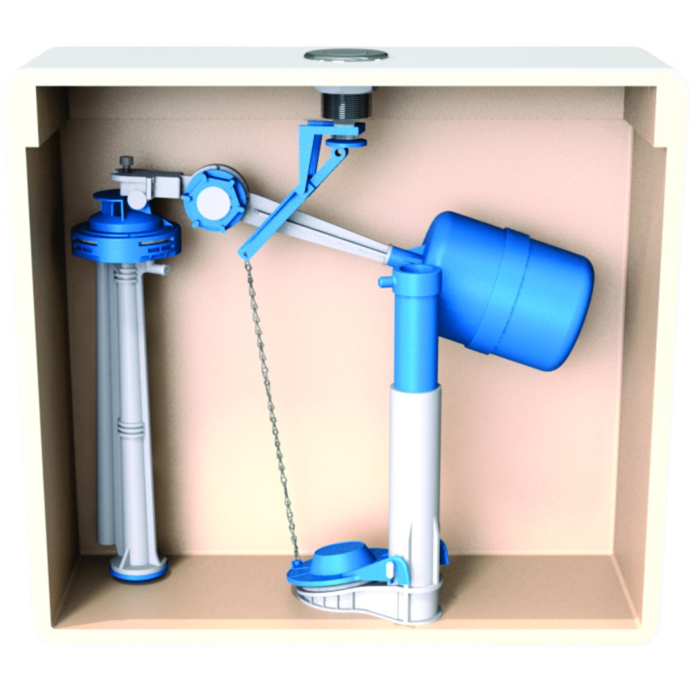 Mecanismo Saída De Agua Reparo Caixa Acoplada Universal Com Válvula De Descarga Simples Superior - 2