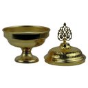 Ver imagem 2 de Bomboniere Potiche Decorativo em Metal Dourado para Doce - 14x9cm