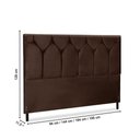 Ver imagem 3 de Cabeceira Estofados Casal King Quarto 1,95cm Abigail Suede Marrom Madelina Decor