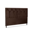 Ver imagem 2 de Cabeceira Estofados Casal King Quarto 1,95cm Abigail Suede Marrom Madelina Decor