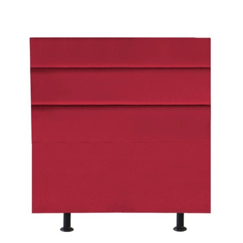 Cabeceira Estofada Cama Box Solteiro 100cm Argentina Corino Vermelho- Mabe Magazine