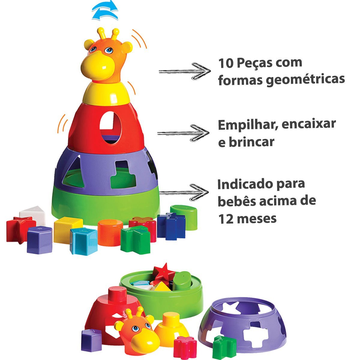 Brinquedo Sensorial Bebê Menina E Menino Educativo + 1 ano - 3