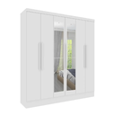 Ver imagem 1 de Guarda Roupa Casal com Espelho 6 Portas 4 Gavetas 180cm Bariloche Branco - TCIL Móveis
