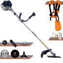 Ver imagem 1 de Roçadeira À Gasolina Anmax Cg430-b 43cc 6 em 1 C/ Carretel + Kit 4 Lâminas + Escova de Aço