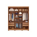 Ver imagem 3 de Guarda Roupa 2 Portas de Correr (1 C/ Espelho) e 3 Gavetas C/ Pés Flora Branco - Panan