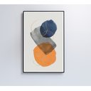 Ver imagem 5 de Quadro Abstrato Círculos 2 - 60x90 Cm - Tecido Canvas