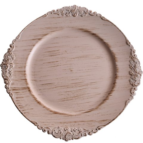 Sousplat 33cm Decorativo Tessi Provence Beige