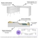 Ver imagem 5 de Kit Cama Infantil Montessoriana com Escrivaninha e Colchão Incluso Lume Multimóveis MP4824 Branco