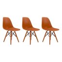 Ver imagem 1 de Conjunto 3 Cadeiras Eames PP Terracota Pés em Polipropileno