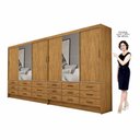 Ver imagem 4 de Closet Sevilha 6 Portas Casal Duplo Plus 18 Gavetas Carioca Cinamomo