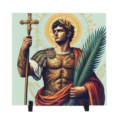 Quadro Azulejo Santo Expedito Jesus Católico Evangélico