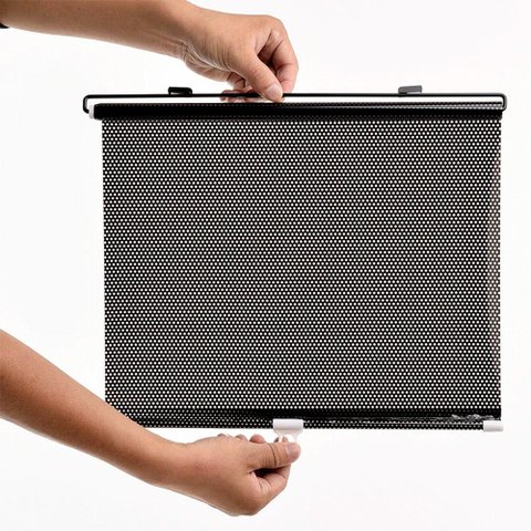 Cortina Automatica Retratil Isolamento Termico Preto 40x60