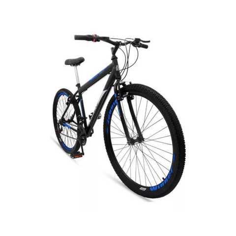 Bicicleta Aro 26 Aero 21 Marchas Velox - Preto - Ello Cor:preto/azul