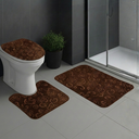 Ver imagem 2 de Jogo de Banheiro Jardim 3 Peças Marrom Escuro