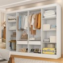 Ver imagem 1 de Closet Ambar 2,40m com 2 Gavetas Branco - M.a Branco
