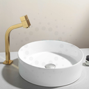 Ver imagem 4 de Torneira de Mesa Cuba Pia para Banheiro Lavatório Lavabo Bica Alta Quadrada Dourado Brilhante Metal