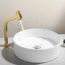 Ver imagem 3 de Torneira de Mesa Cuba Pia para Banheiro Lavatório Lavabo Bica Alta Quadrada Dourado Brilhante Metal