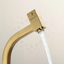 Ver imagem 2 de Torneira de Mesa Cuba Pia para Banheiro Lavatório Lavabo Bica Alta Quadrada Dourado Brilhante Metal