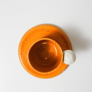 Xícara com Pires Louvre - Tangerina