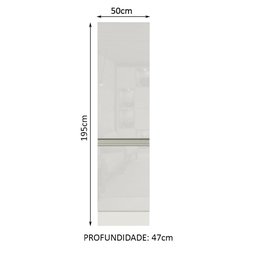 Paneleiro Madesa Smart 100% MDF 2 Portas Branco Brilho Cor:Branco - 3 Paneleiro Madesa Smart 100% MDF 2 Portas Branco Brilho Cor:Branco - 3