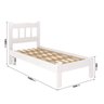 Cama Solteiro New Perola Madeira Maciça Cor Branco - 2