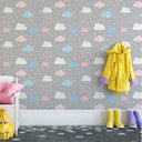 Ver imagem 2 de Papel de Parede Baby Nuvens Coloridas - 3,30x0,50m