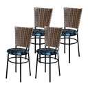 Ver imagem 1 de 4 Cadeiras Pretas para Mesa Hawai Avelã Assento Floral:floral Preto