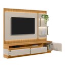 Ver imagem 6 de Painel Tv 70" 238cm Denver com Rack e Módulo Lateral Led Tauari/off White L04 - D'rossi