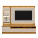 Ver imagem 3 de Painel Tv 70" 238cm Denver com Rack e Módulo Lateral Led Tauari/off White L04 - D'rossi