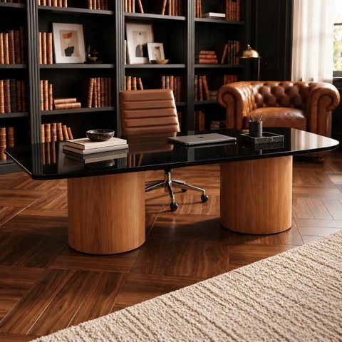 Mesa de Escritório 230x120cm Retangular - Duo Cone