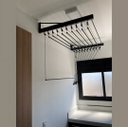 Ver imagem 3 de Varal Individual de Parede 140cm com 08 Varetas em Alumínio - Preto