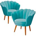 Ver imagem 1 de Kit 2 Poltrona Decorativa Pétala de Flor Sala Esmalteria Salão Escritório