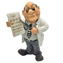 Ver imagem 1 de Decoração Miniatura Caricatura De Profissão Oftalmologista Em Resina 21cm